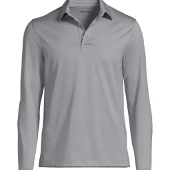 School Uniform Men's Rapid Dry Long Sleeve Modern Fit Polo