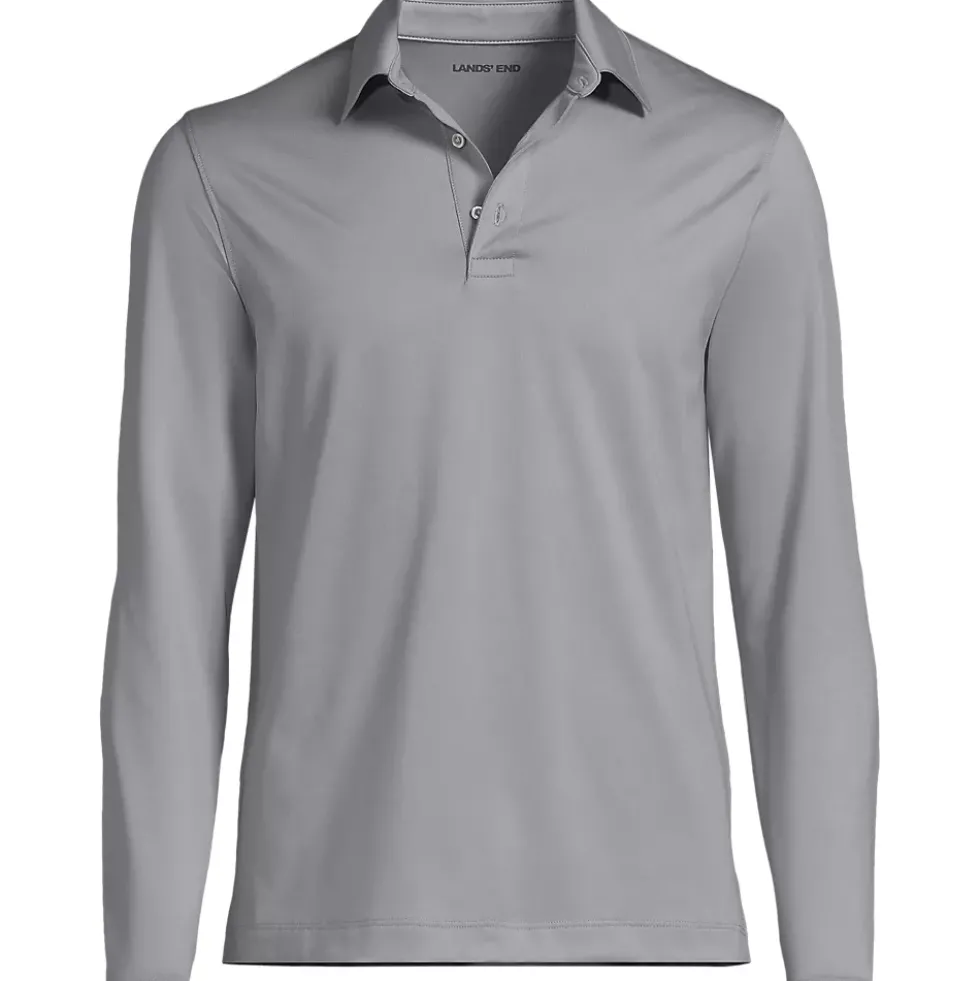 School Uniform Men's Rapid Dry Long Sleeve Modern Fit Polo