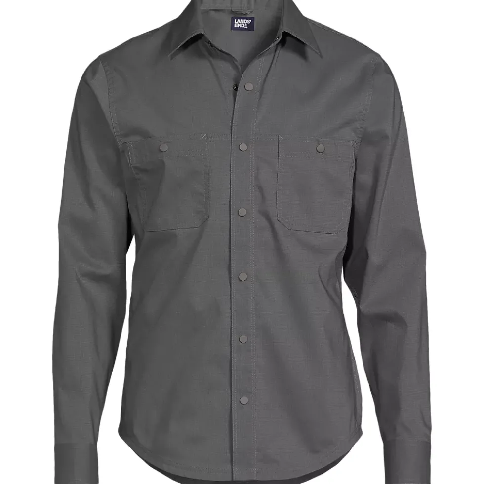 School Uniform Men's Ripstop Long Sleeve Utility Work Shirt