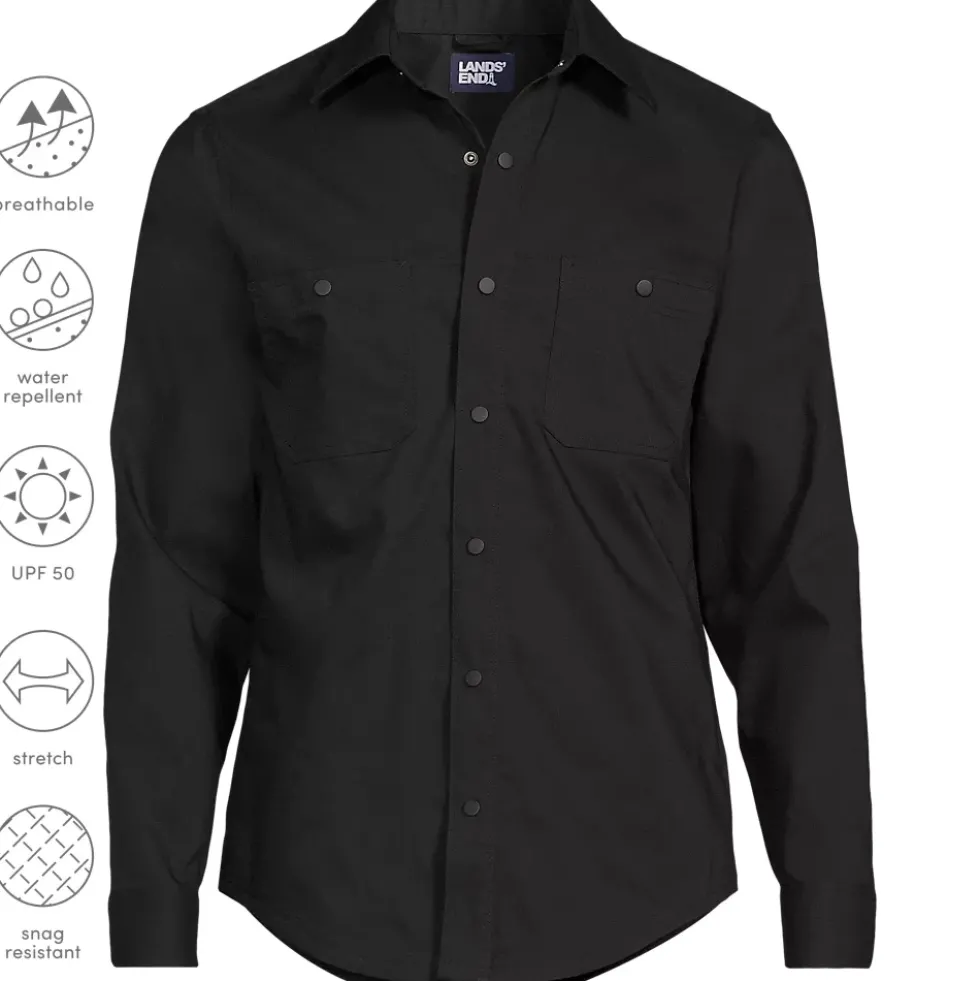 School Uniform Men's Ripstop Long Sleeve Utility Work Shirt
