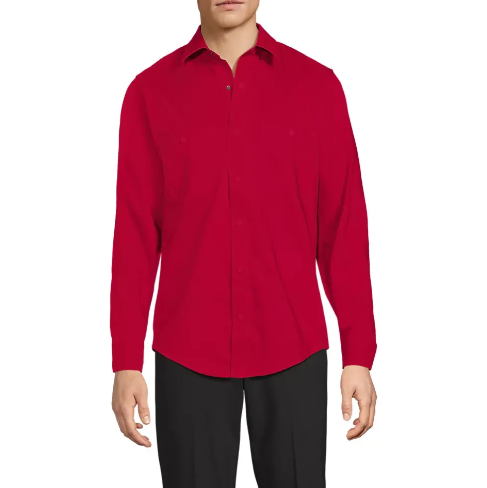 School Uniform Men's Ripstop Long Sleeve Utility Work Shirt