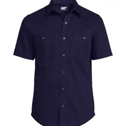 School Uniform Men's Ripstop Short Sleeve Utility Work Shirt
