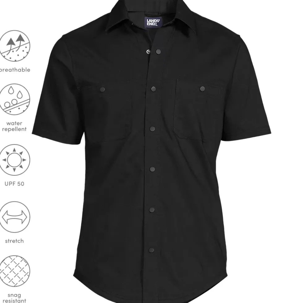 School Uniform Men's Ripstop Short Sleeve Utility Work Shirt
