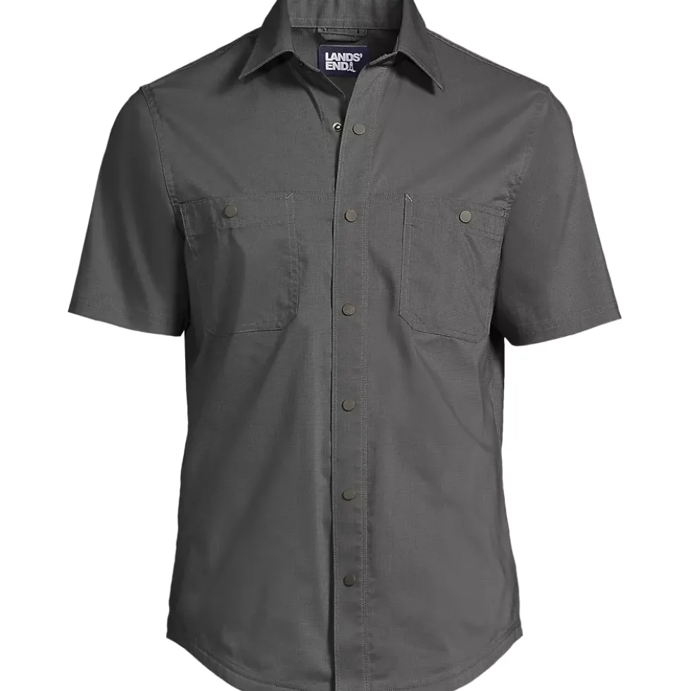 School Uniform Men's Ripstop Short Sleeve Utility Work Shirt