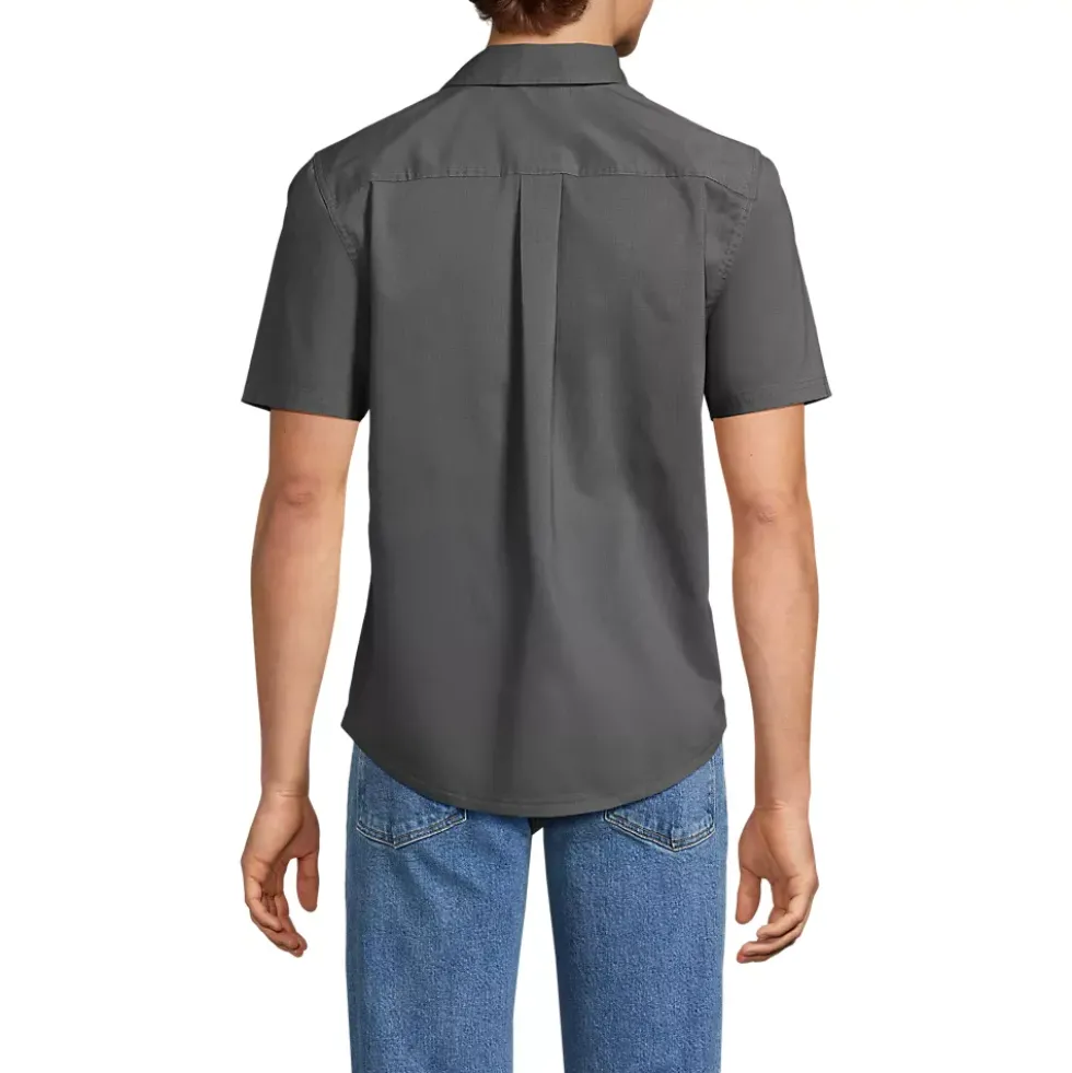 School Uniform Men's Ripstop Short Sleeve Utility Work Shirt