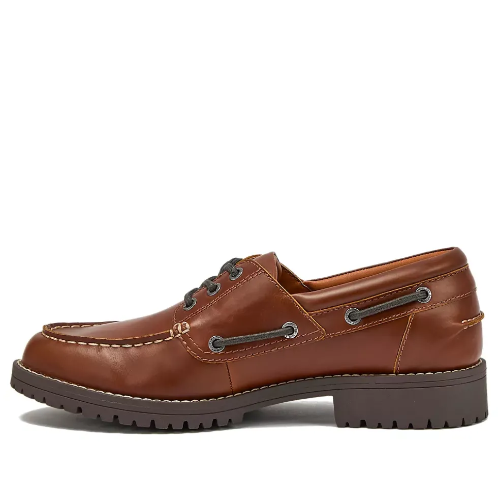 School Uniform Men's Seaport Leather Lace Up Boat Shoes