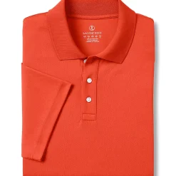 School Uniform Men's Short Sleeve Solid Active Polo Shirt
