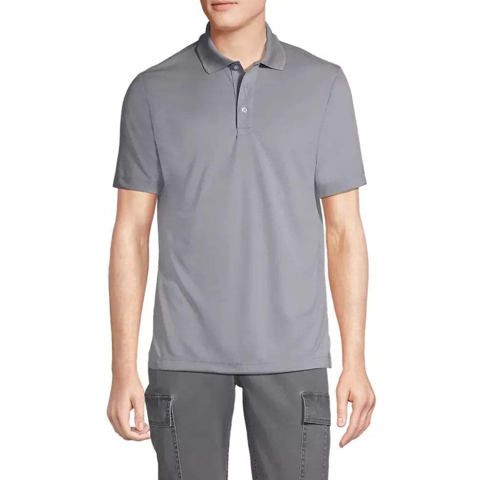 School Uniform Men's Short Sleeve Solid Active Polo Shirt