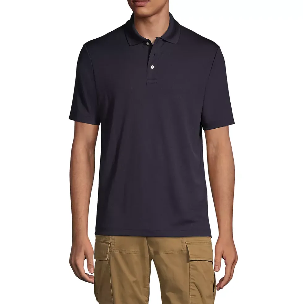 School Uniform Men's Short Sleeve Solid Active Polo Shirt