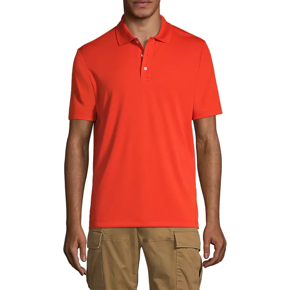 School Uniform Men's Short Sleeve Solid Active Polo Shirt