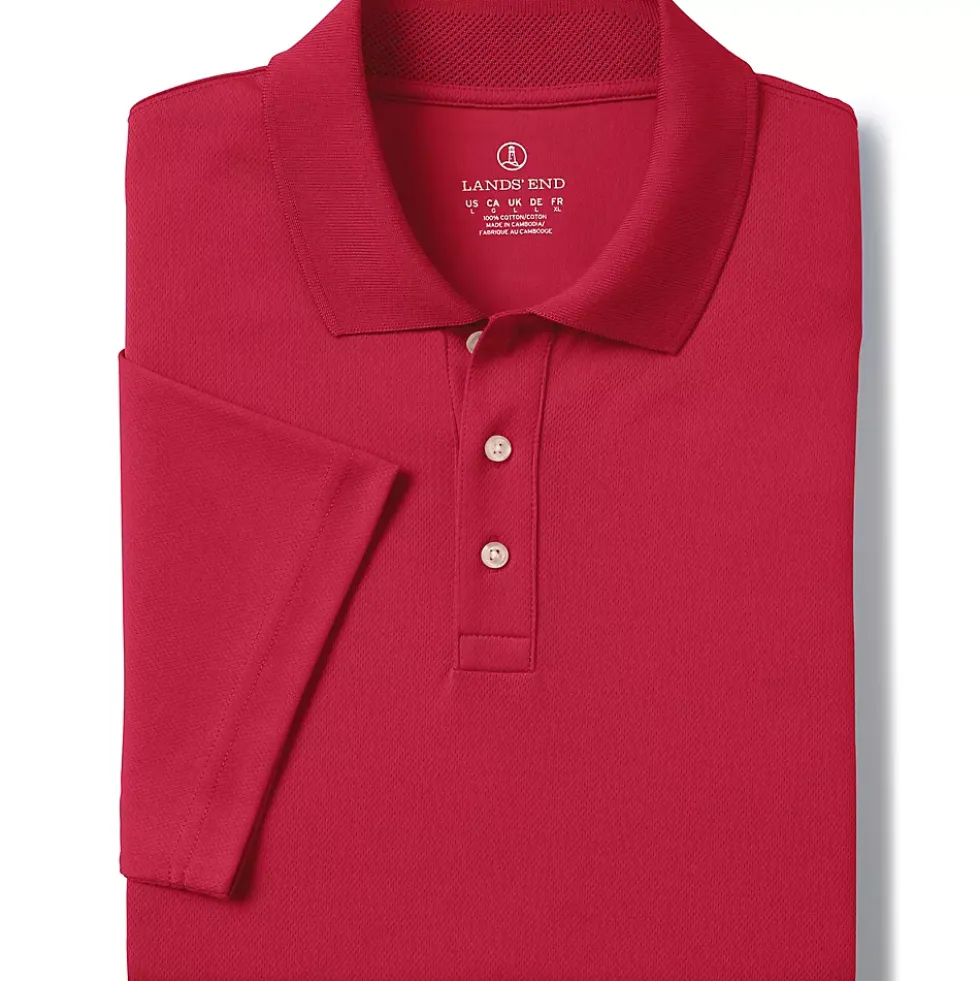School Uniform Men's Short Sleeve Solid Active Polo Shirt