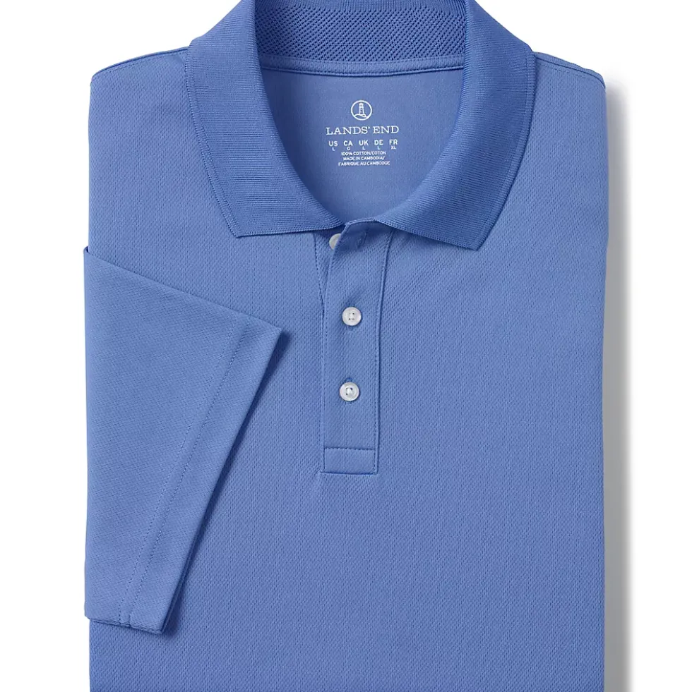 School Uniform Men's Short Sleeve Solid Active Polo Shirt