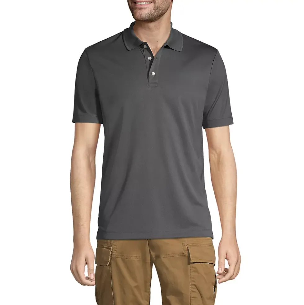 School Uniform Men's Short Sleeve Solid Active Polo Shirt