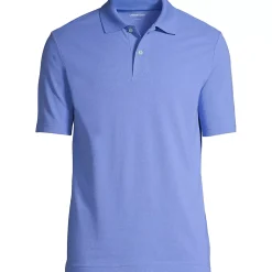 School Uniform Men's Short Sleeve Basic Mesh Polo Shirt