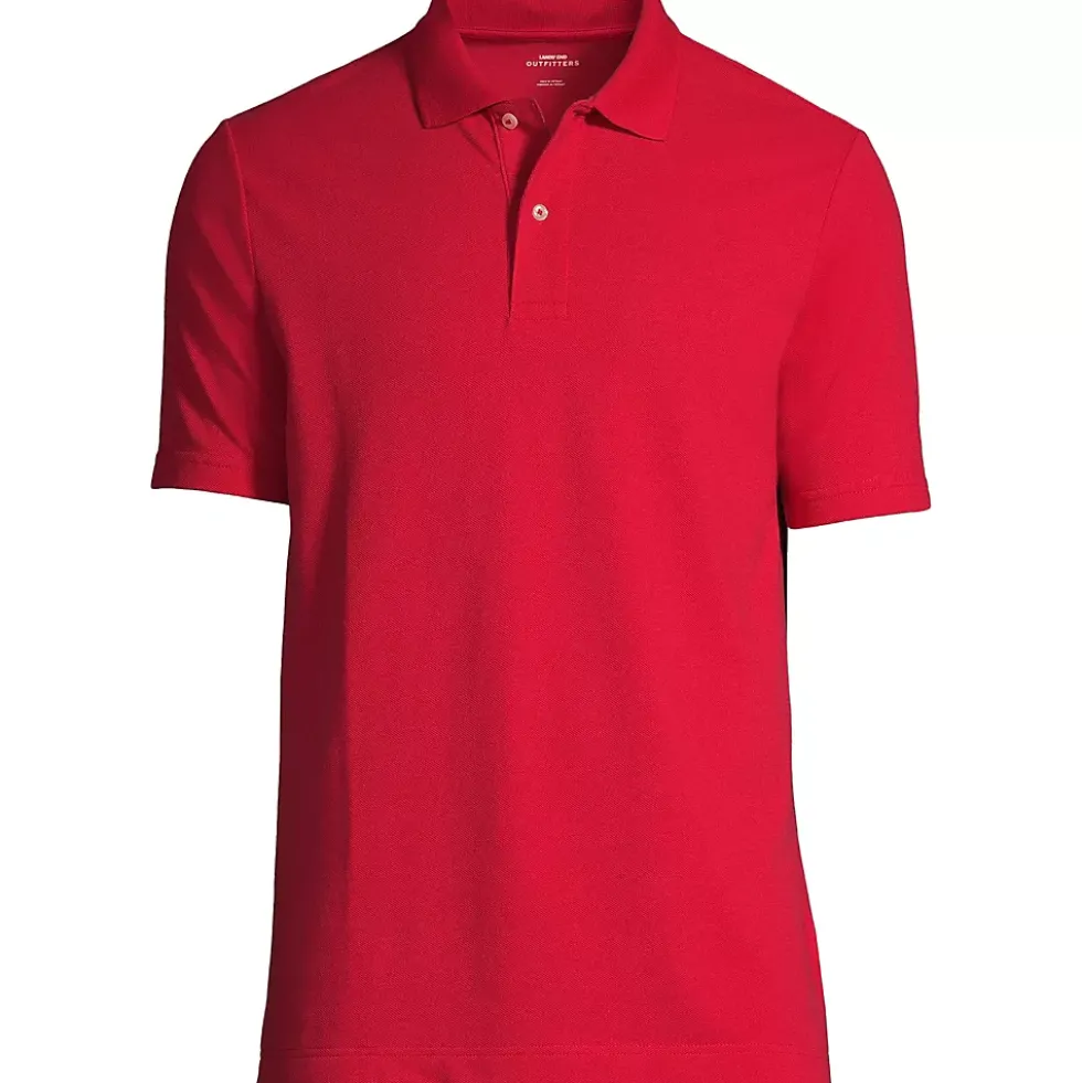School Uniform Men's Short Sleeve Basic Mesh Polo Shirt