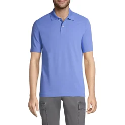 School Uniform Men's Short Sleeve Basic Mesh Polo Shirt