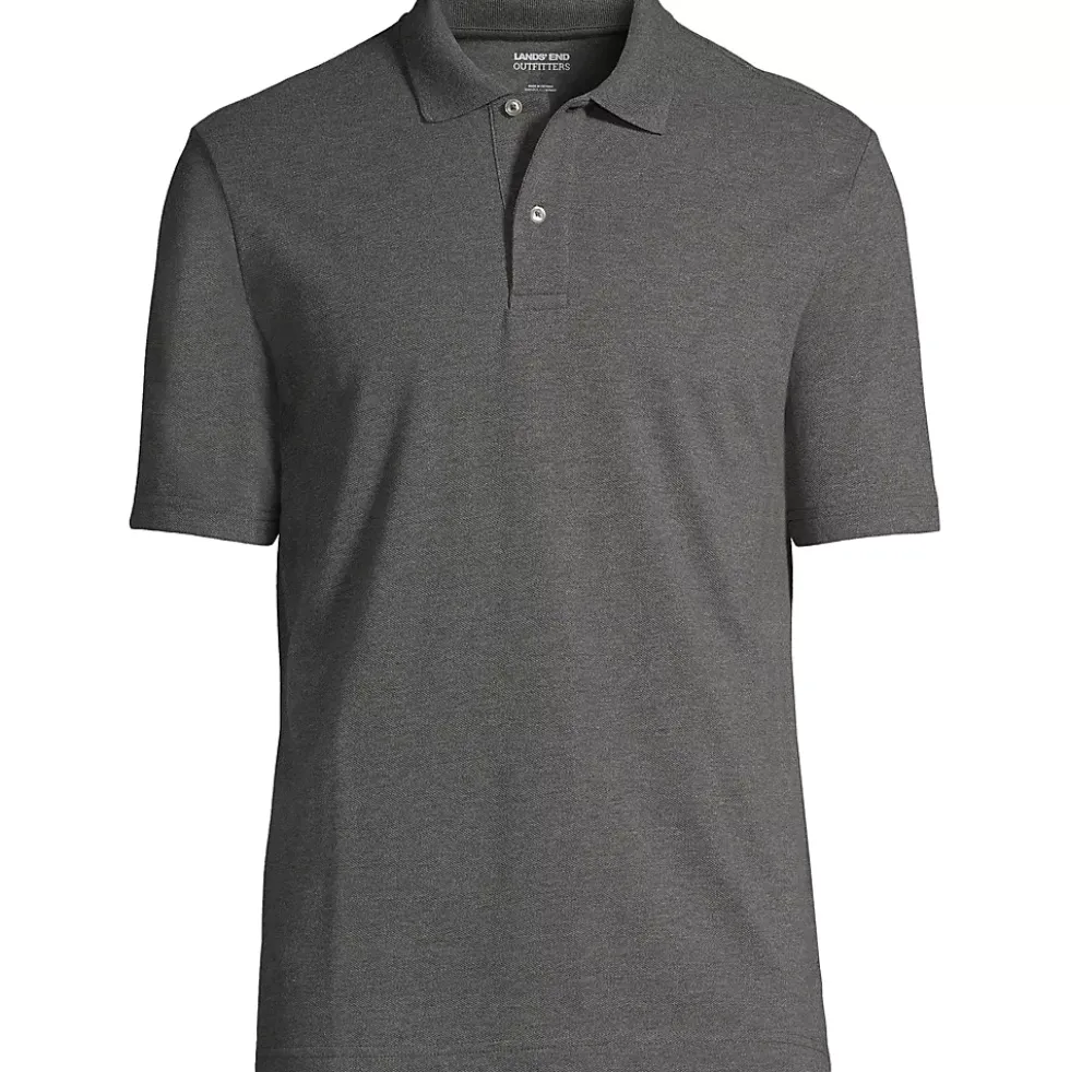 School Uniform Men's Short Sleeve Basic Mesh Polo Shirt
