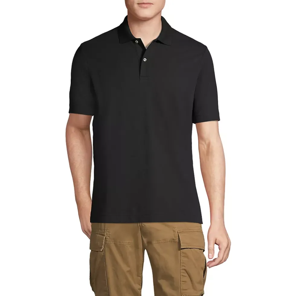 School Uniform Men's Short Sleeve Basic Mesh Polo Shirt