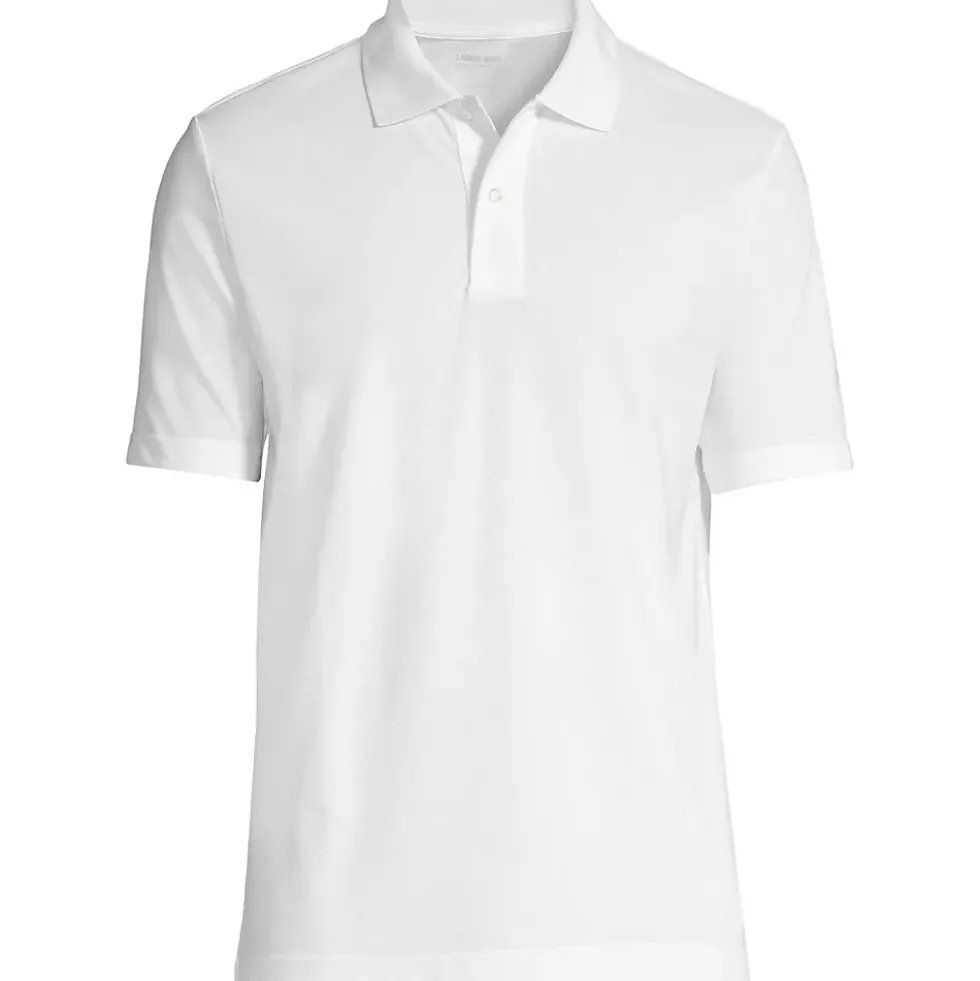 School Uniform Men's Short Sleeve Basic Mesh Polo Shirt