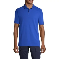 School Uniform Men's Short Sleeve Basic Mesh Polo Shirt