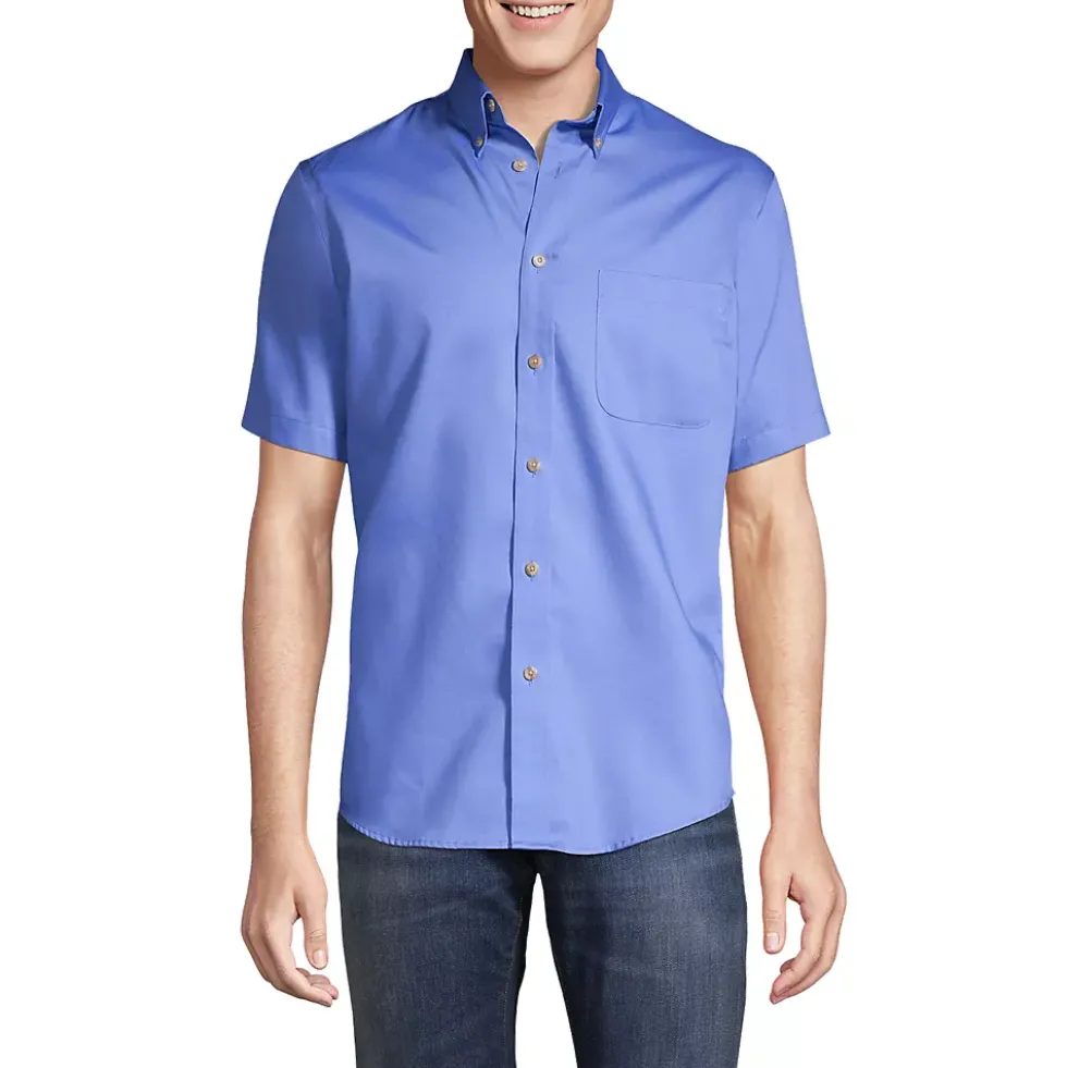 School Uniform Men's Short Sleeve Performance Twill Shirt