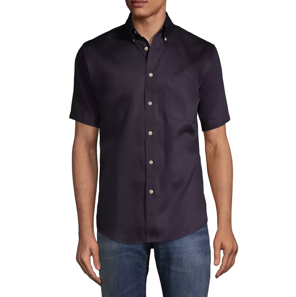 School Uniform Men's Short Sleeve Performance Twill Shirt