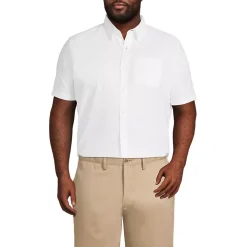 School Uniform Men's Short Sleeve Buttondown Oxford Sport Shirt