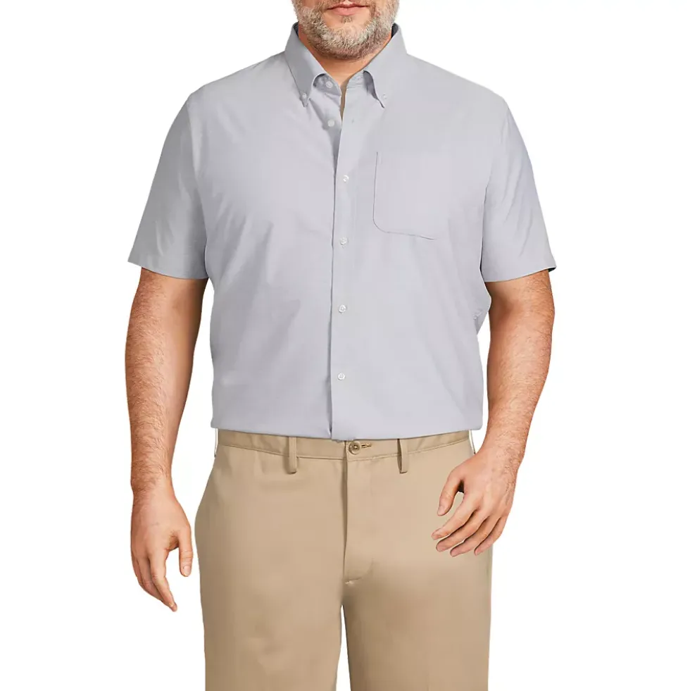 School Uniform Men's Short Sleeve Buttondown Oxford Sport Shirt
