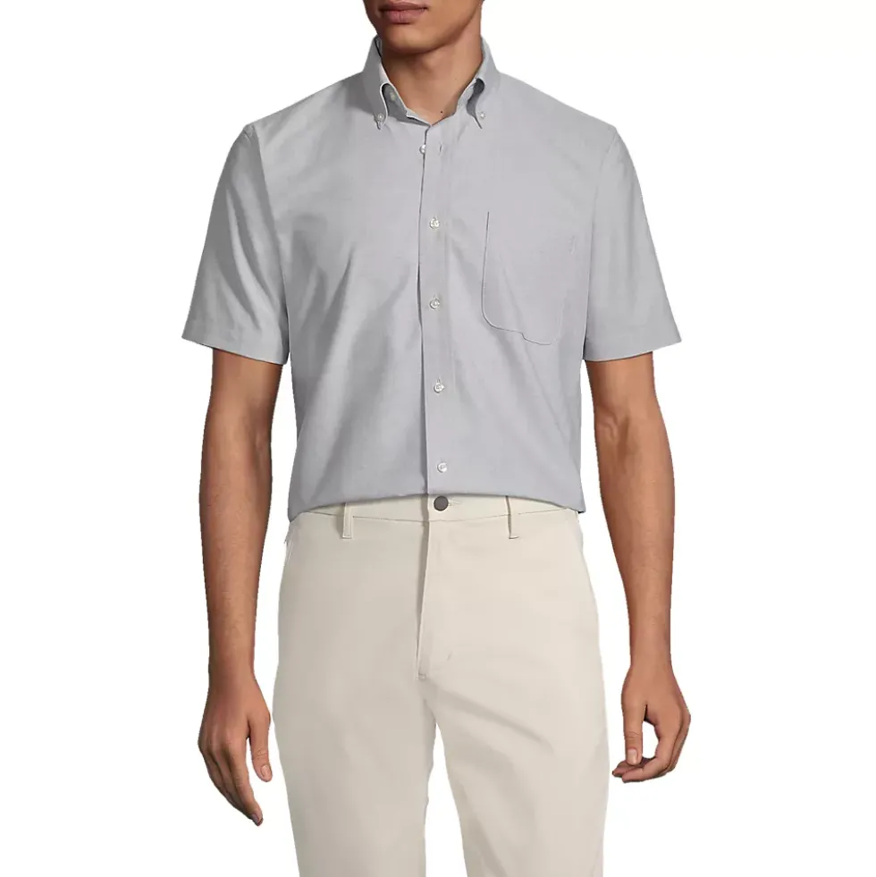 School Uniform Men's Short Sleeve Buttondown Oxford Sport Shirt