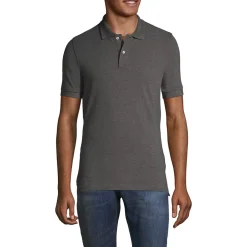 School Uniform Men's Short Sleeve Tailored Banded Mesh Polo Shirt