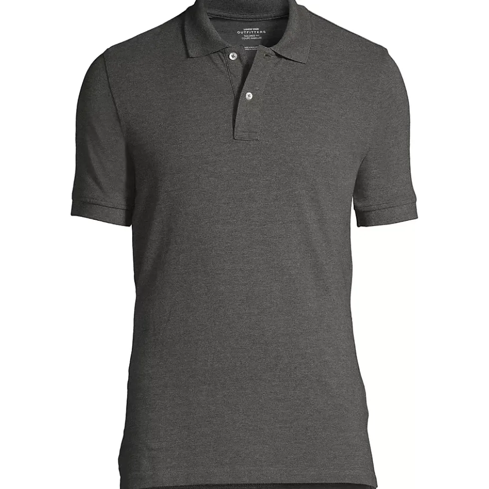 School Uniform Men's Short Sleeve Tailored Banded Mesh Polo Shirt
