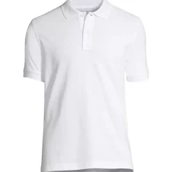 School Uniform Men's Short Sleeve Tailored Banded Mesh Polo Shirt