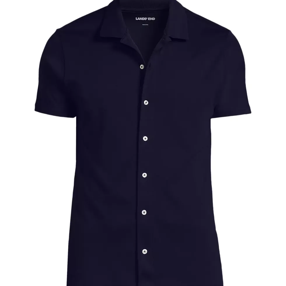 School Uniform Men's Supima Short Sleeve Button Front Shirt