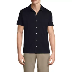 School Uniform Men's Supima Short Sleeve Button Front Shirt