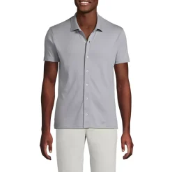 School Uniform Men's Supima Short Sleeve Button Front Shirt