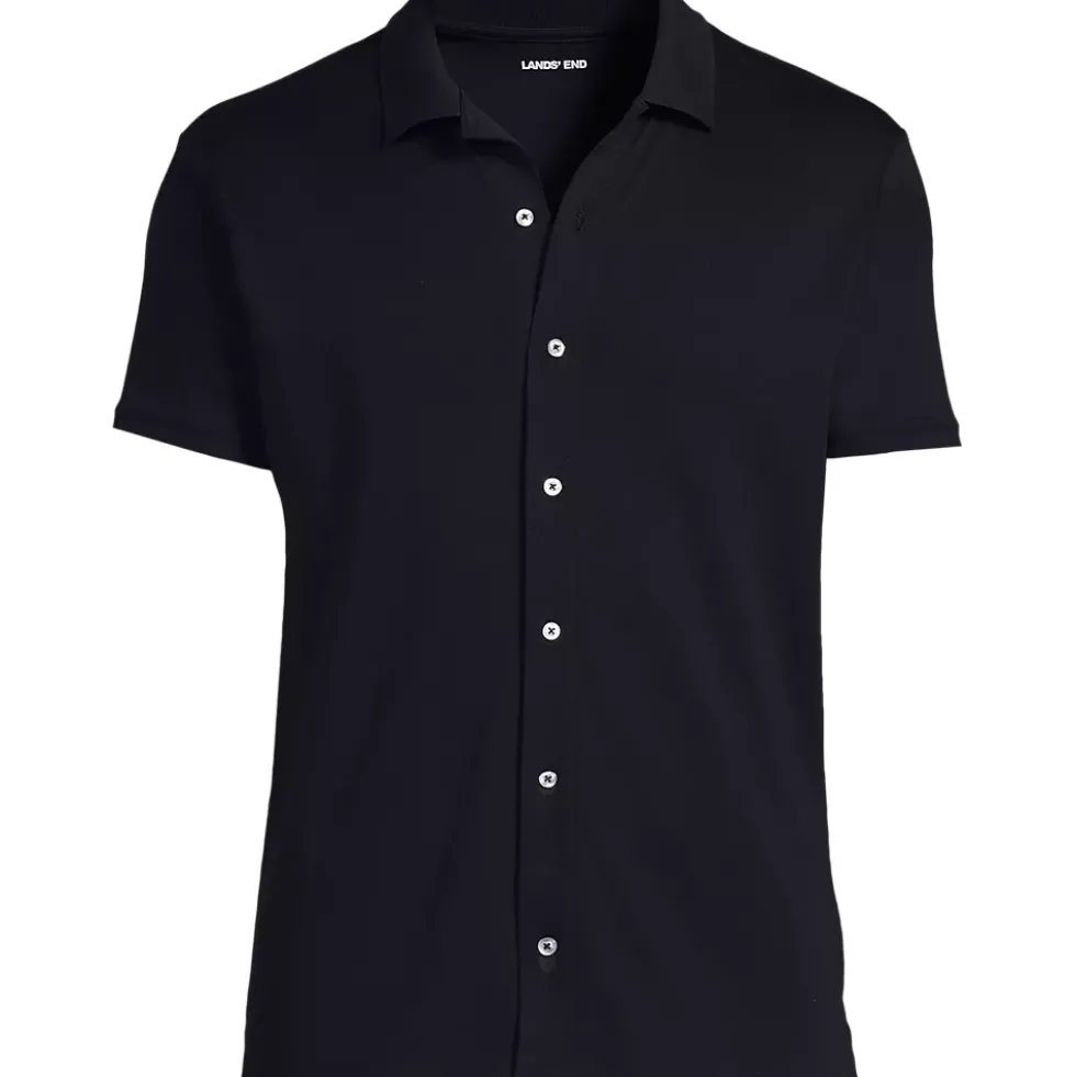 School Uniform Men's Supima Short Sleeve Button Front Shirt