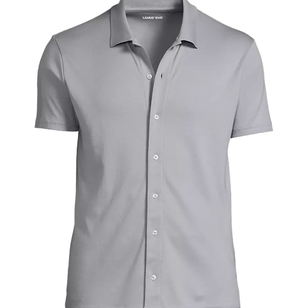 School Uniform Men's Supima Short Sleeve Button Front Shirt