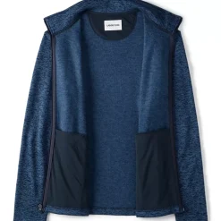 School Uniform Men's Sweater Fleece Zip Front Jacket