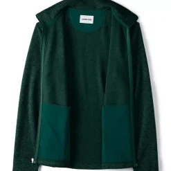 School Uniform Men's Sweater Fleece Zip Front Jacket