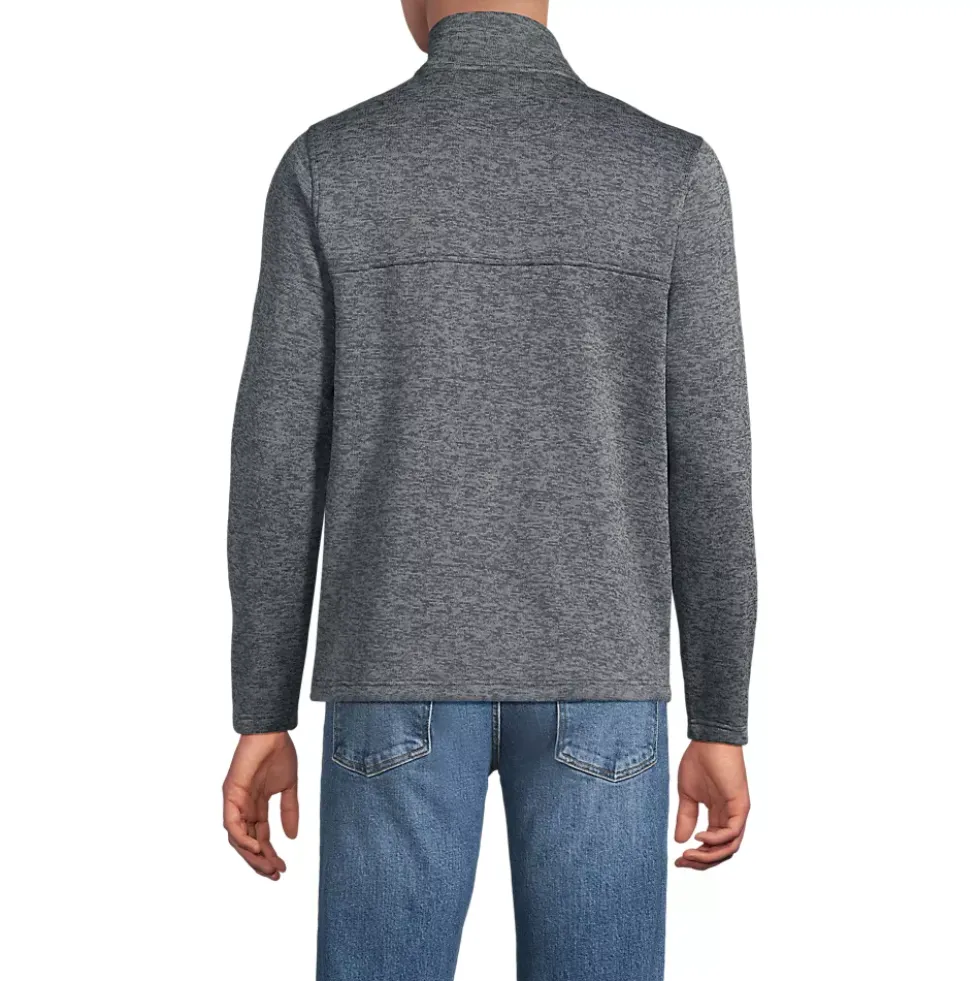 School Uniform Men's Sweater Fleece Snap Neck Pullover Jacket
