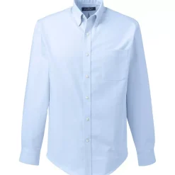 School Uniform Men's Tailored Fit Long Sleeve Buttondown Oxford Dress Shirt