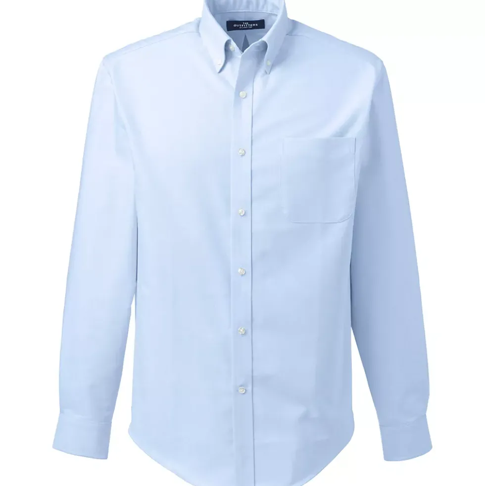 School Uniform Men's Tailored Fit Long Sleeve Buttondown Oxford Dress Shirt