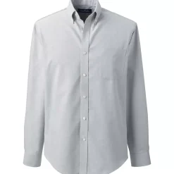 School Uniform Men's Tailored Fit Long Sleeve Buttondown Oxford Dress Shirt