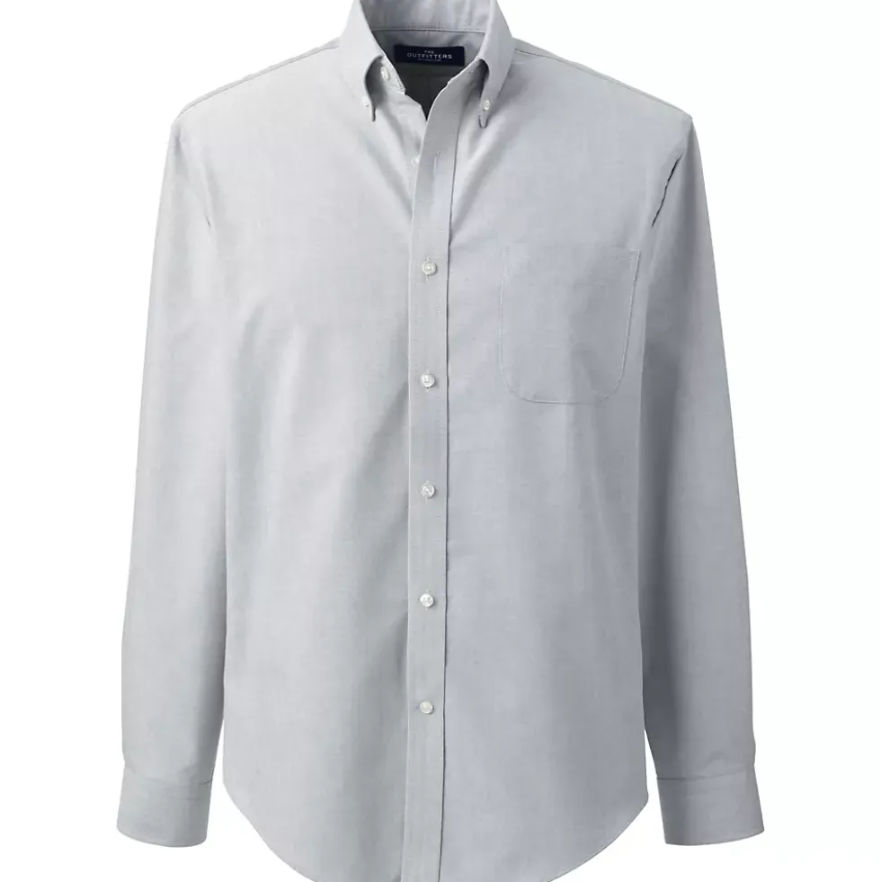 School Uniform Men's Tailored Fit Long Sleeve Buttondown Oxford Dress Shirt