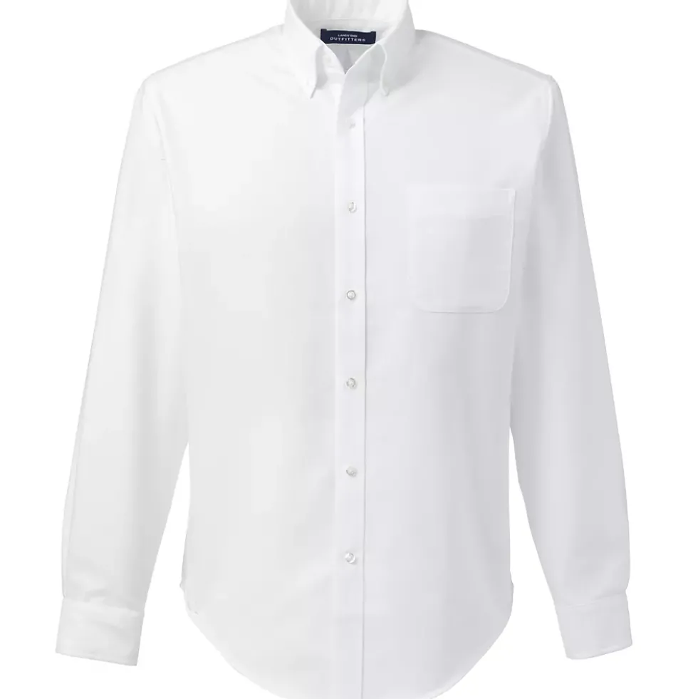 School Uniform Men's Tailored Fit Long Sleeve Buttondown Oxford Dress Shirt