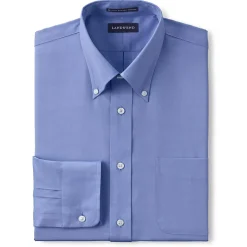 School Uniform Men's Tailored Long Sleeve No Iron Buttondown Pinpoint Shirt