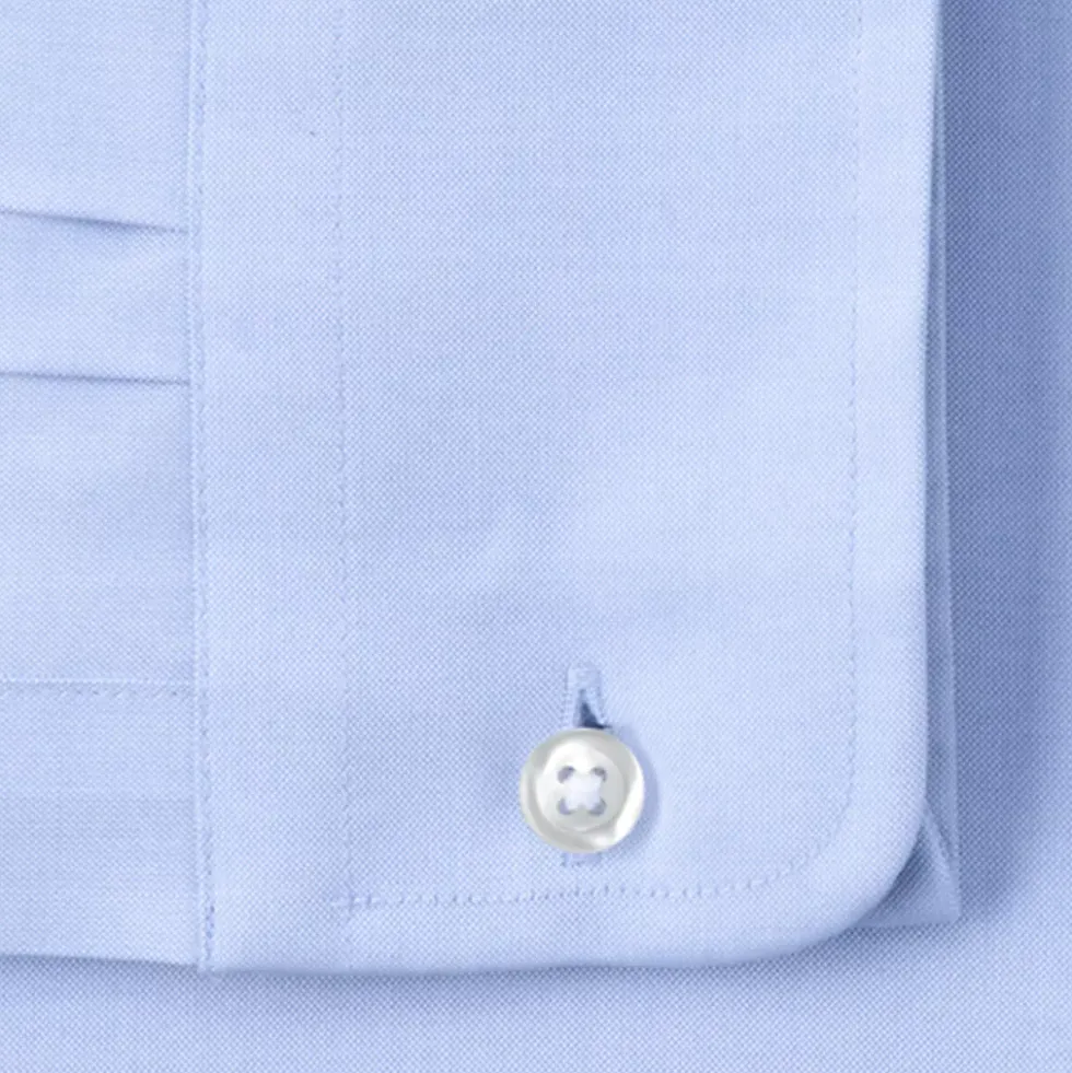 School Uniform Men's Tailored Long Sleeve No Iron Buttondown Pinpoint Shirt