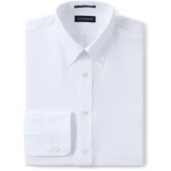School Uniform Men's Tailored Long Sleeve No Iron Buttondown Pinpoint Shirt