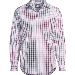 School Uniform Men's Tailored Fit Straight Collar Patterned Broadcloth Shirt