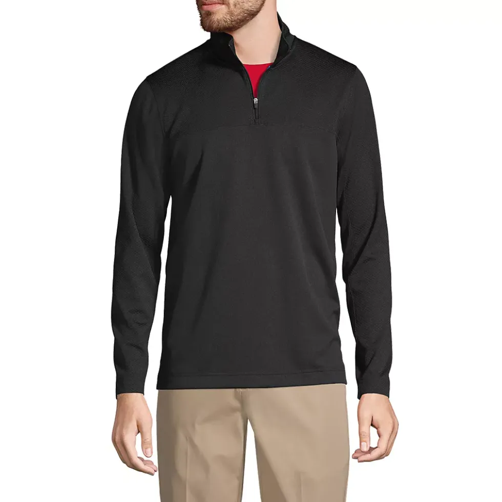 School Uniform Men's Textured Quarter Zip Pullover